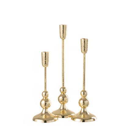 Kandelaars Grane Aluminium Goud Set van 3 J-Line