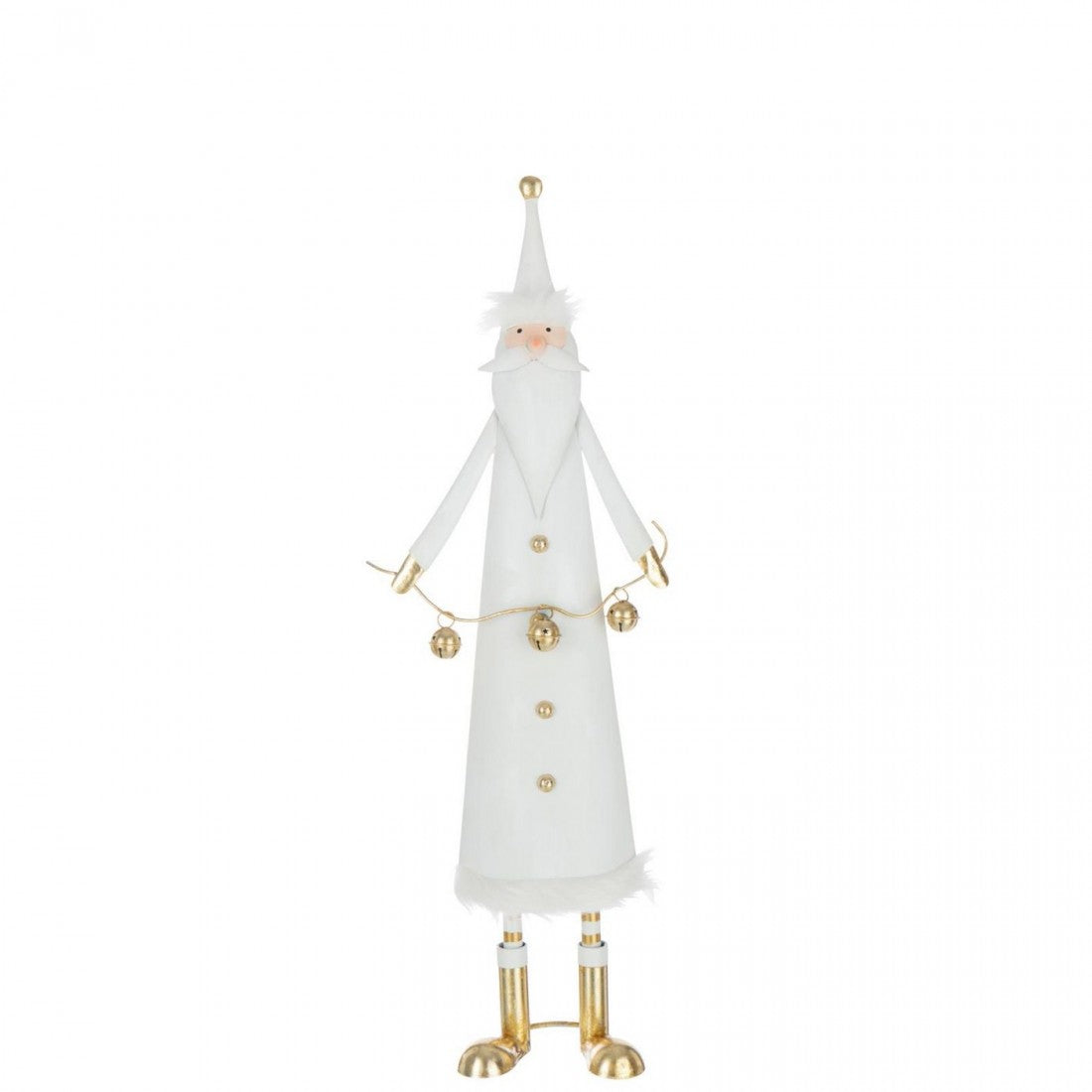 Kerstman Bellen Ijzer Goudkleurig/Wit J-Line