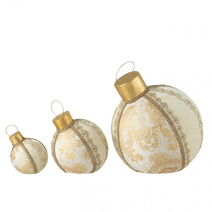 Bal Decoratief Patroon Polyfoam/Textiel Goud Medium J-Line