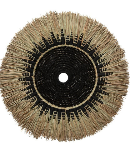De Raffia Macrame Muurdecoratie Naturel Zwart Bazar Bizar
