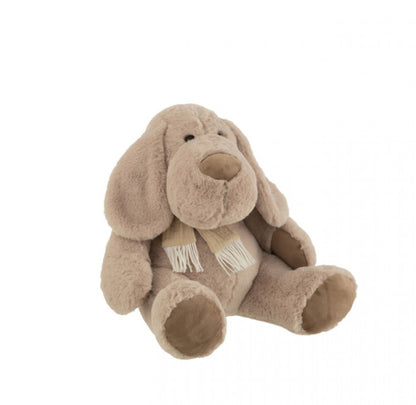 Hond+Sjaal Zittend Textiel Beige Extra Large J-Line