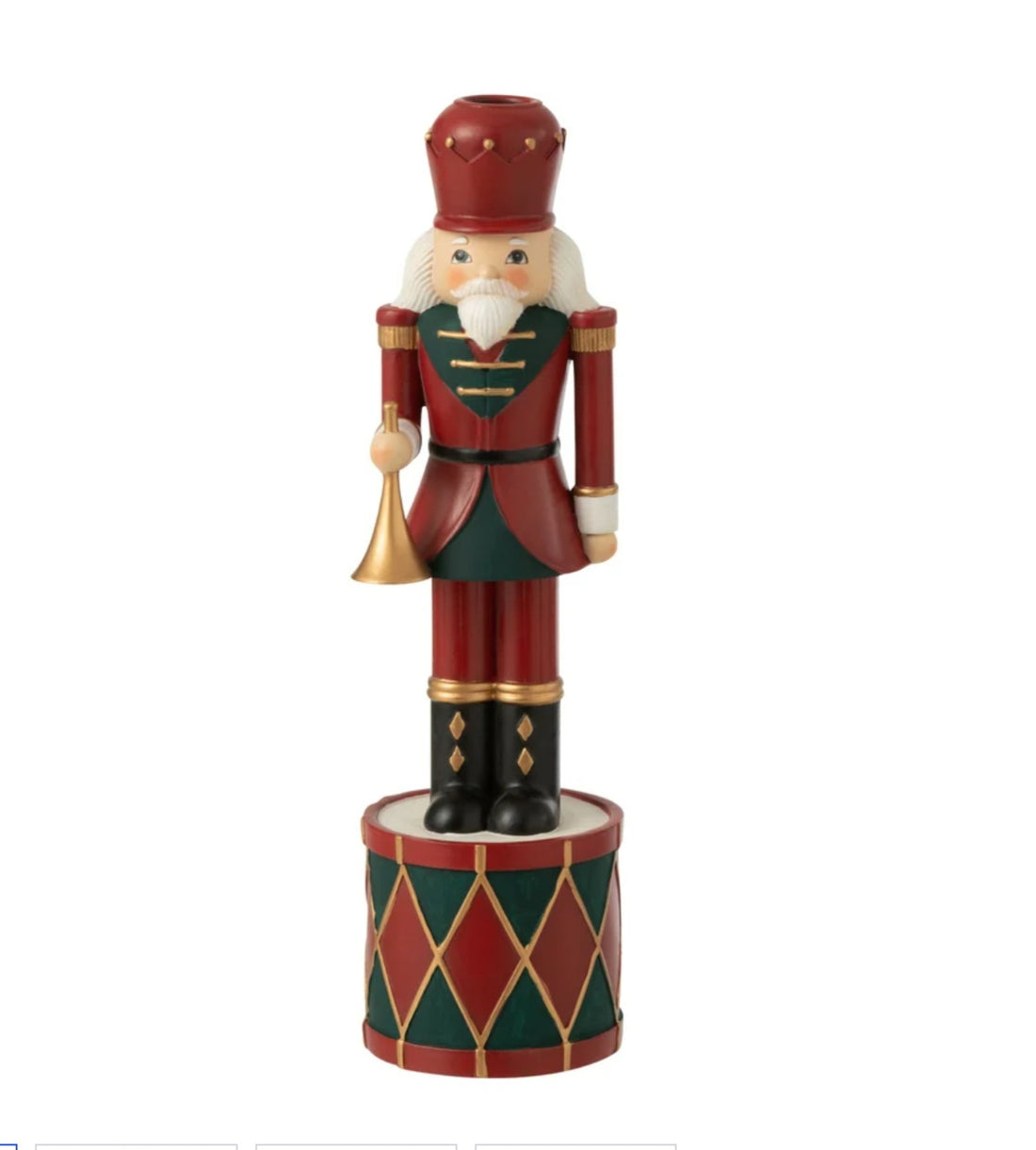 Kaarshouder Notenkraker Resine Rood/Groen Large J-Line