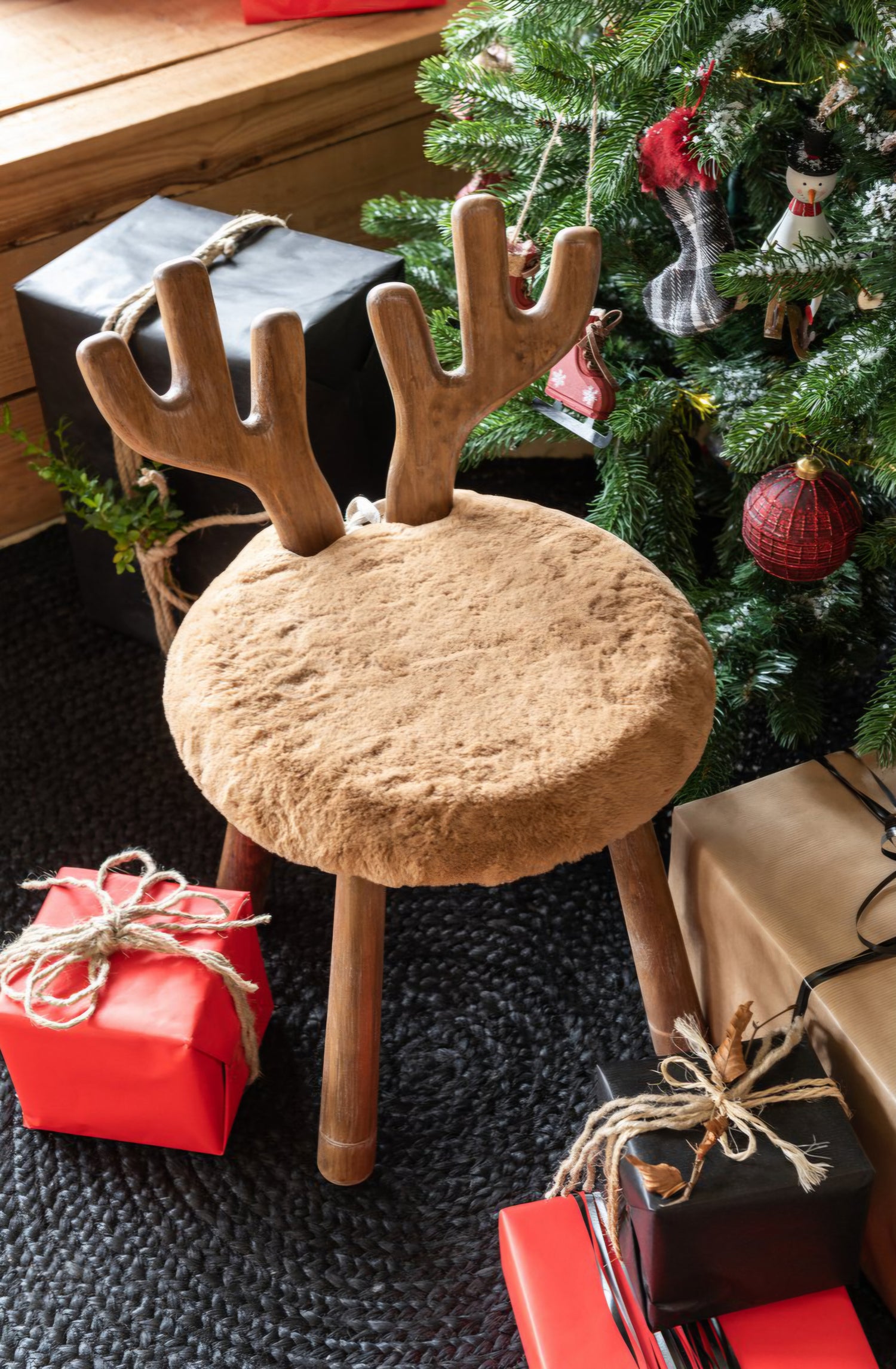 Stoel Oor Hert Hout Naturel J-Line