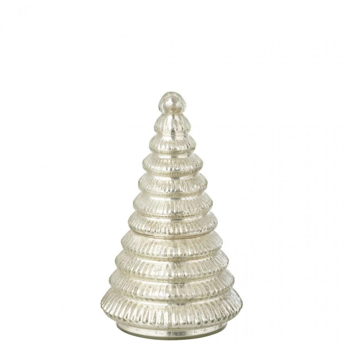 Geurkaars Boom Geribbeld Glas Zilverkleurig Large J-Line