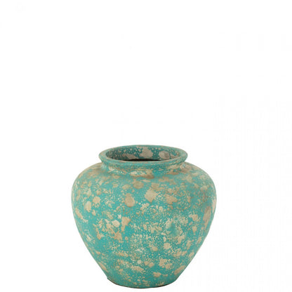 Flowerpot Antique Round Cement Azur Ø56xH50cm J-Line