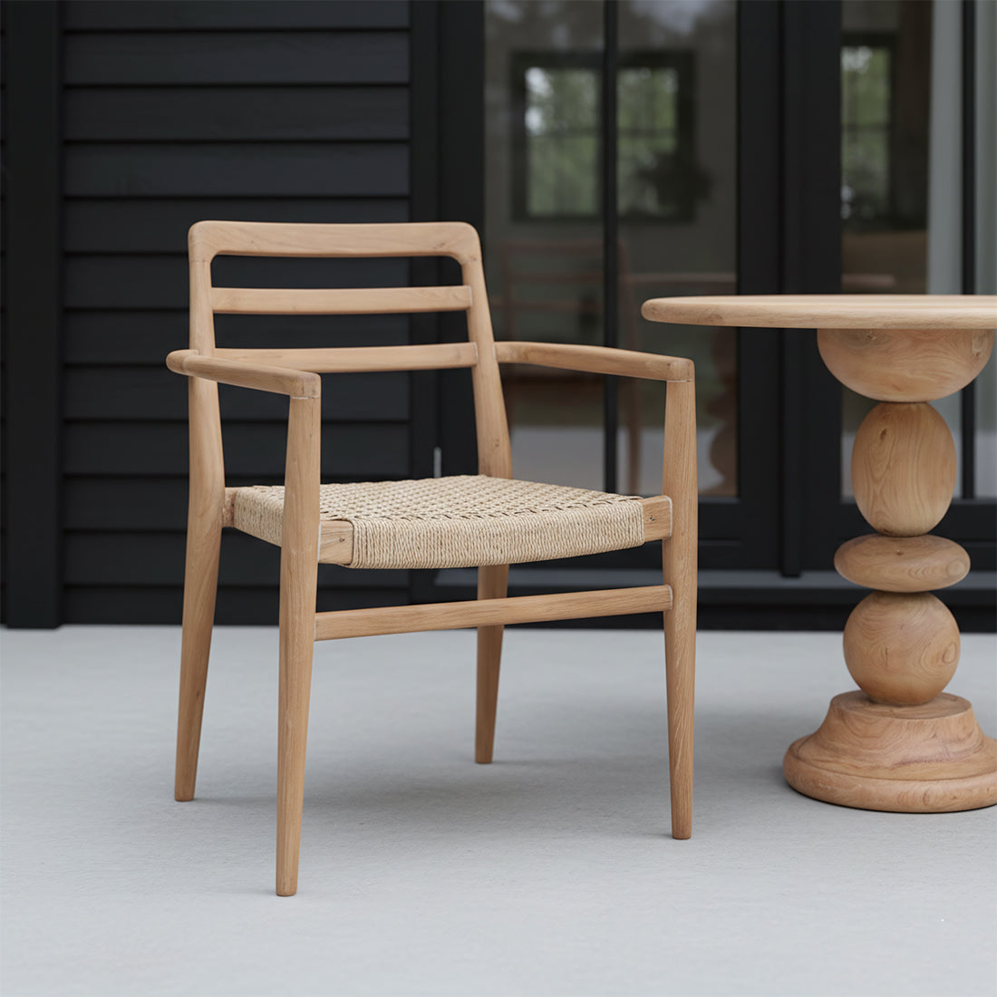 Verano Terrasstoel met Armleuning Naturel Set van 2 Raw Materials