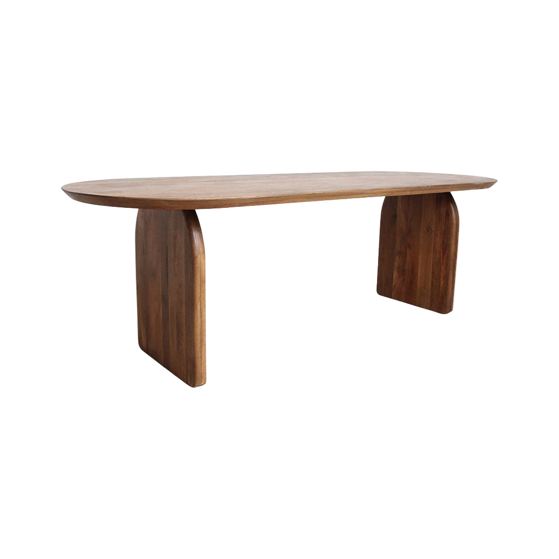 Bullnose Eettafel Gesloten Bruin 200cm Raw Materials