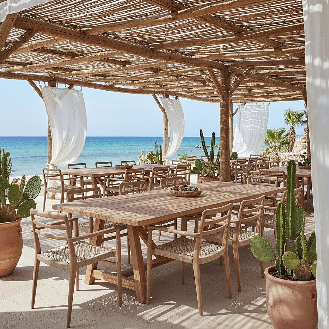 Tuintafel Soleado 200cm FSC Gerecycled Teakhout Raw Materials