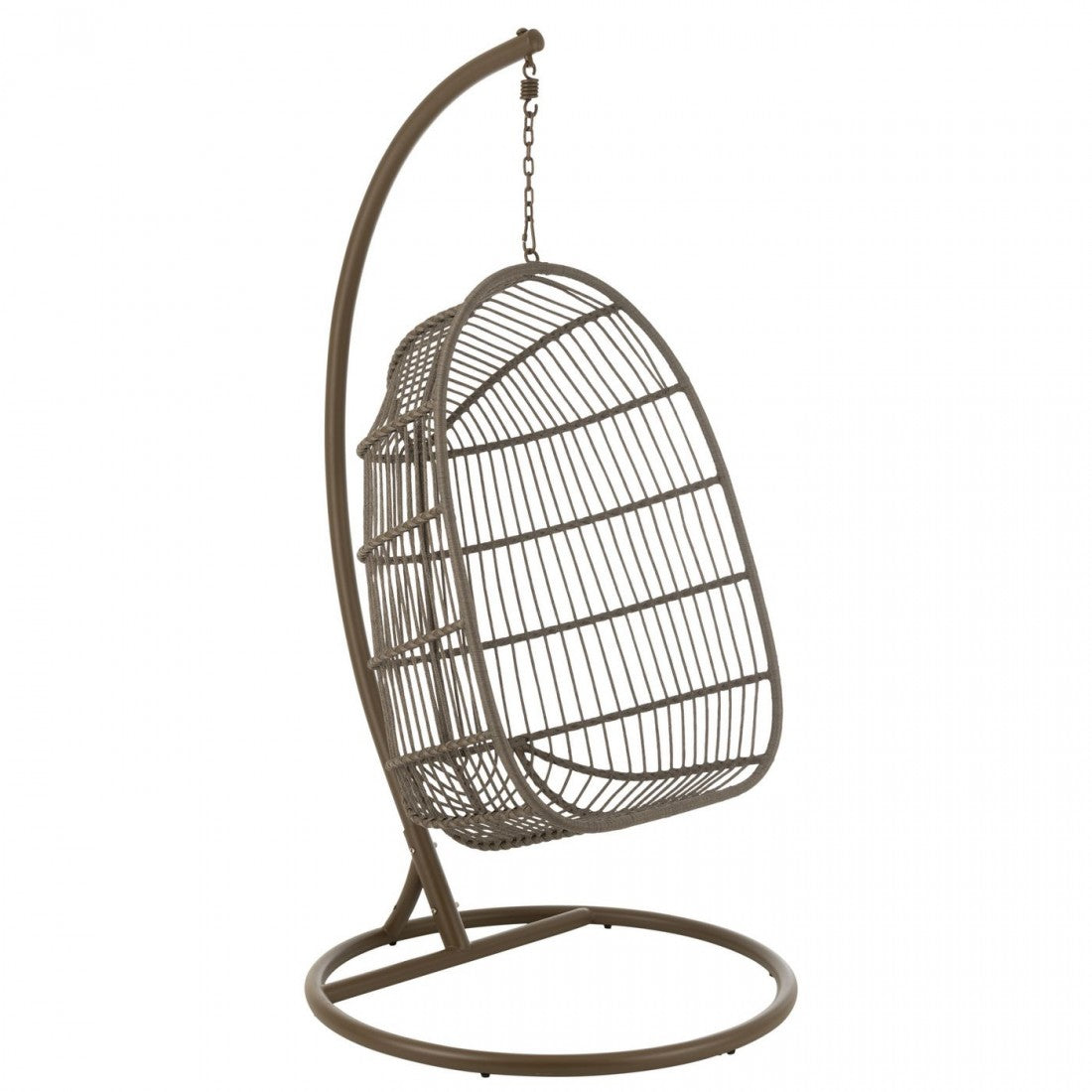 Hängesessel + Kissen Egga Metall/Kordel Braun J-Line