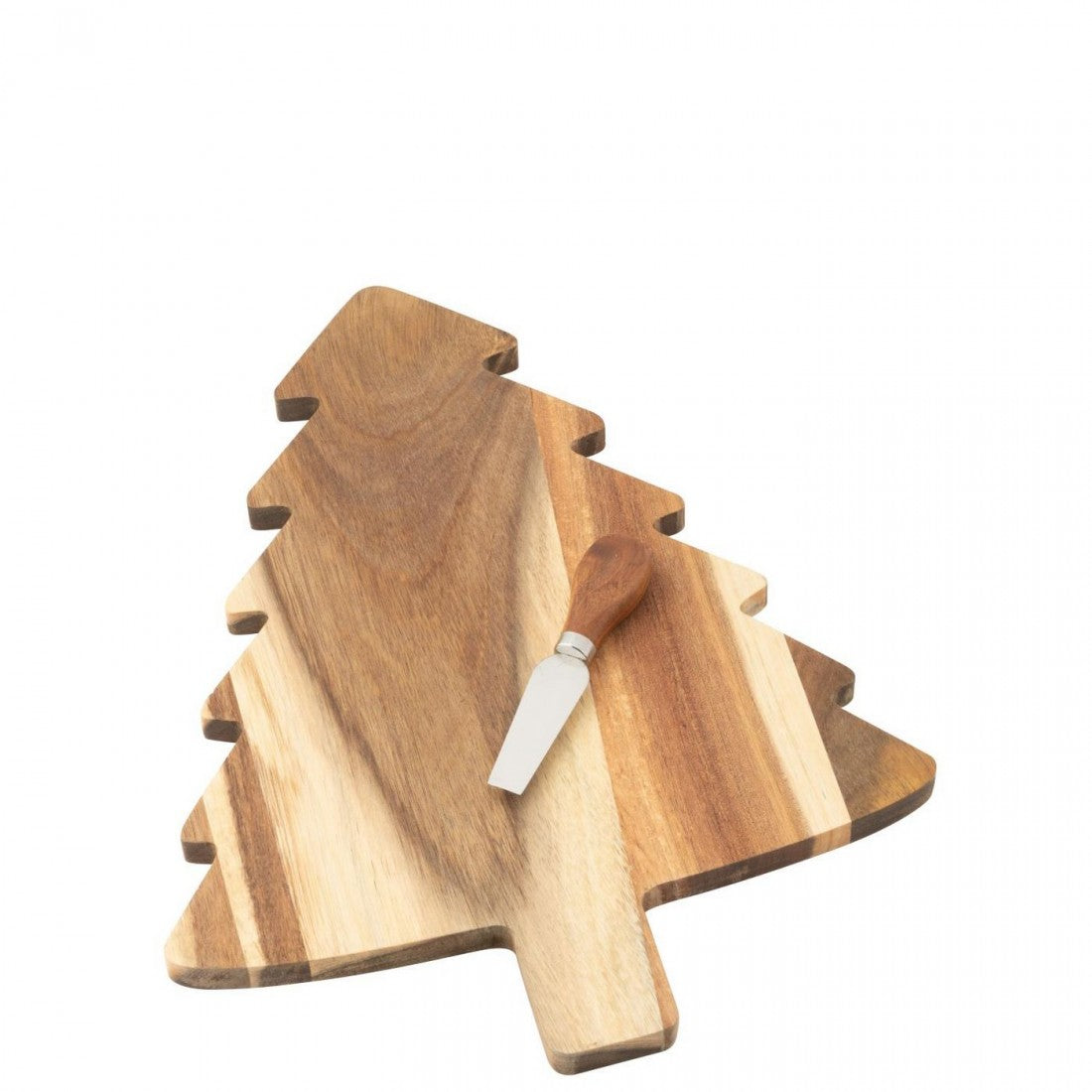 Broodplank Kerstboom en Sneeuwpop + Mes J-LIne