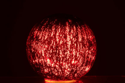 Bal Led Gekraakt Glas Kerstrood Set van 2 J-Line