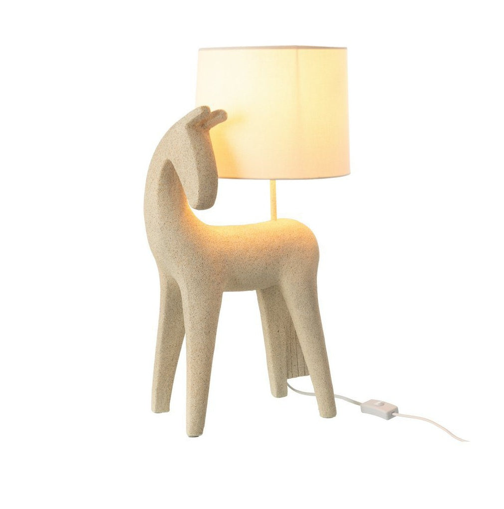 Tafellamp Paard Modern Resine Beige J-Line