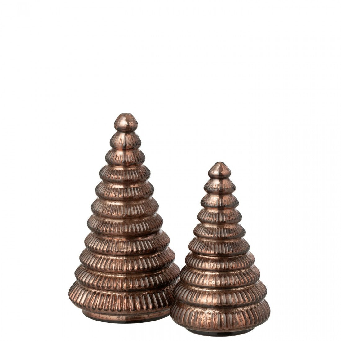 Geurkaars Boom Geribbeld Glas Bruin Small J-Line