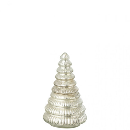 Geurkaars Boom Geribbeld Glas Zilverkleurig Small J-Line