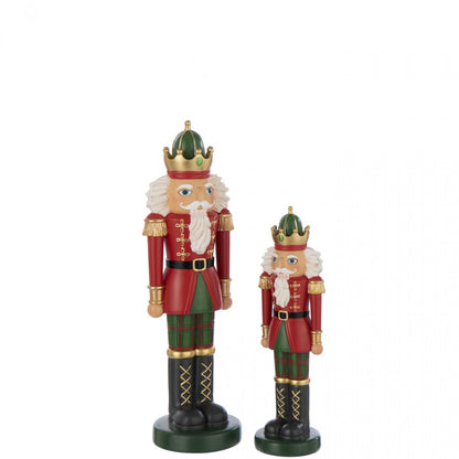 Notenkraker Op Voet Polyresin Kerstrood/Donkergroen Small J-Line