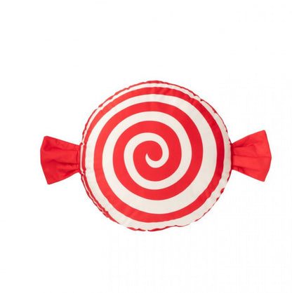 Kussen Snoep Polyester Rood/Wit J-Line