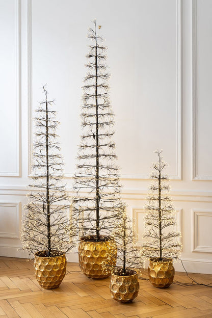 Boom Led Warm Witte Lichten Ijzer Zwart Extra Large H240cm j-Line