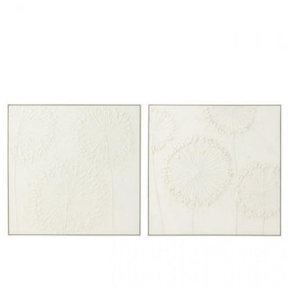 Schilderij Dandelion Acryl Ecru Set van 2 J-Line