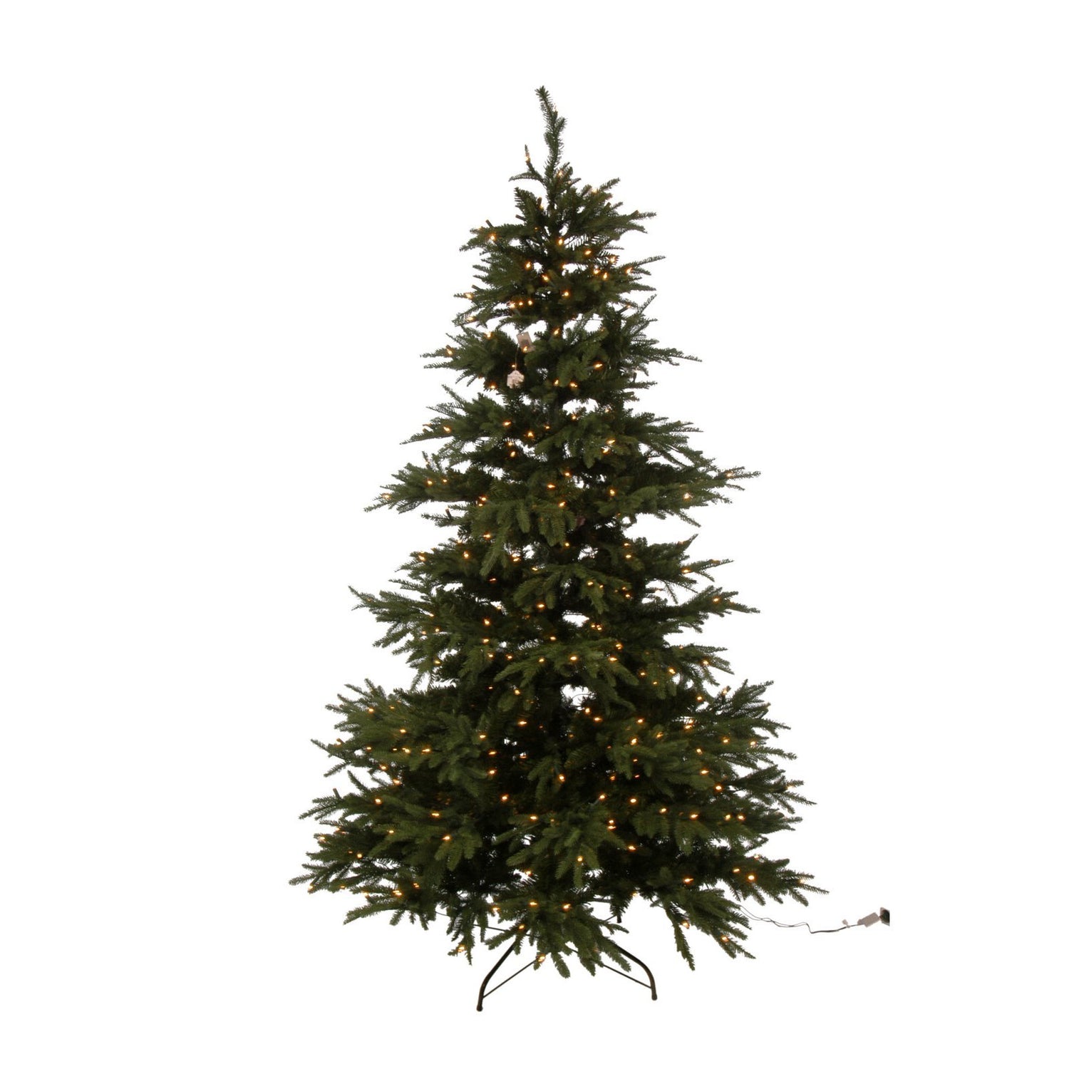 Kerstboom+Led Lichtjes Extra Plastiek Groen H225cm J-Line