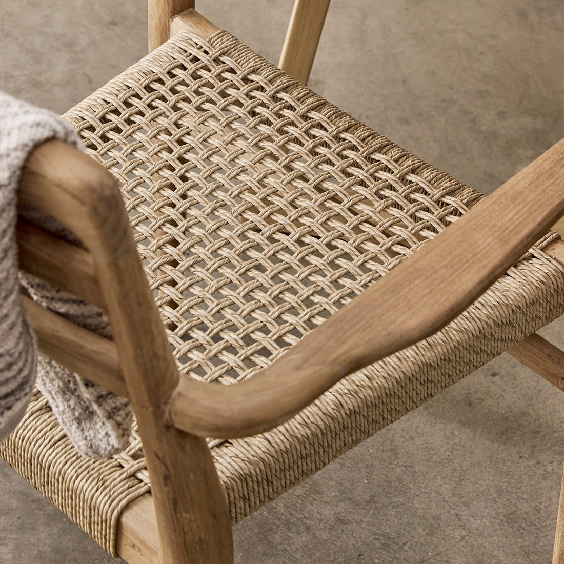 Verano Terrasstoel met Armleuning Naturel Raw Materials