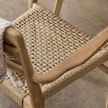 Verano Terrasstoel met Armleuning Naturel Raw Materials