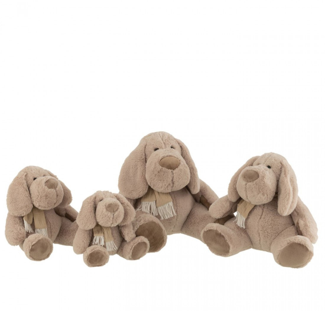 Hond+Sjaal Zittend Textiel Beige Extra Large J-Line