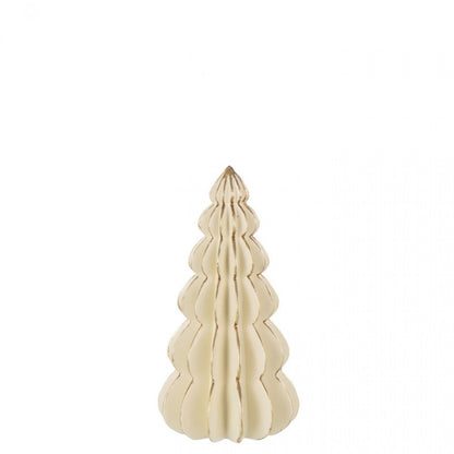 Kerstboom Origami Kalk Wit/Goudkleurig Large H35cm J-Line