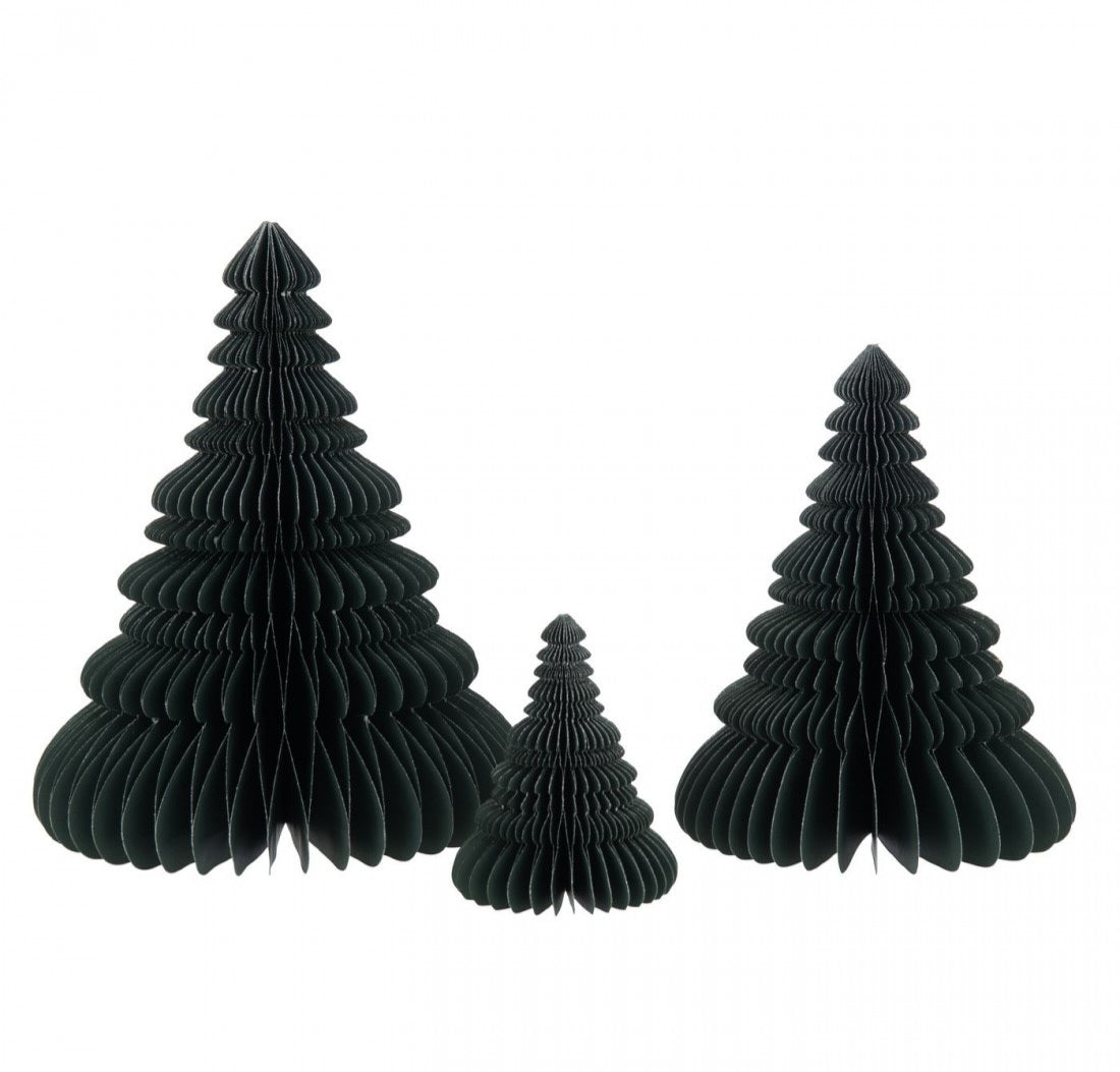Kerstboom Vouwbaar Papier Groen Set van 2 J-Line