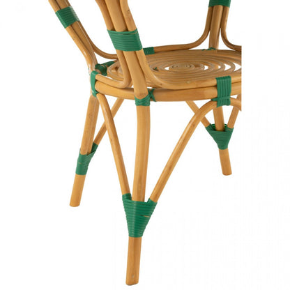Eettafel Rotan Donkergroen/Wit J-Line