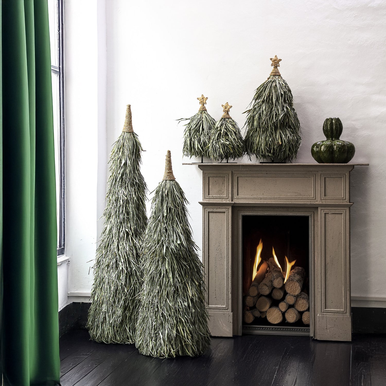 Elghanni Green Grass Kerstboom Beeld Small Groen 120cm PTMD