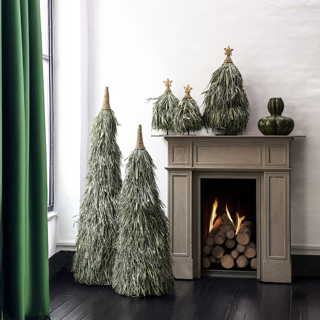 Elghanni Green Grass Kerstboom Beeld Small Groen 39cm PTMD
