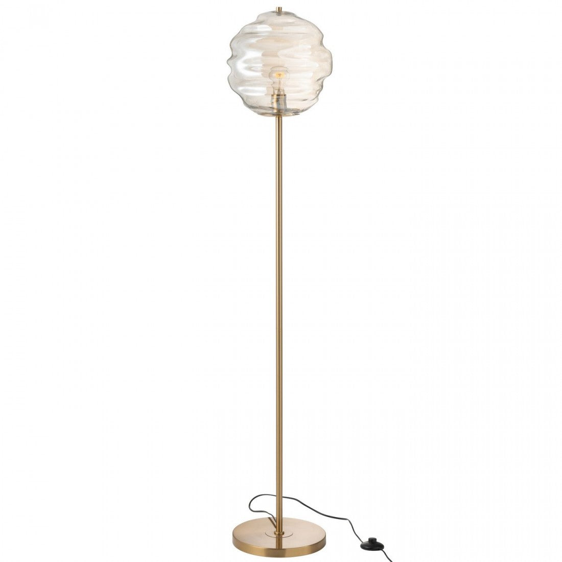 Vloerlamp Glas Licht Cognac H156cm J-Line
