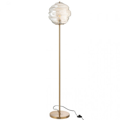 Vloerlamp Glas Licht Cognac H156cm J-Line