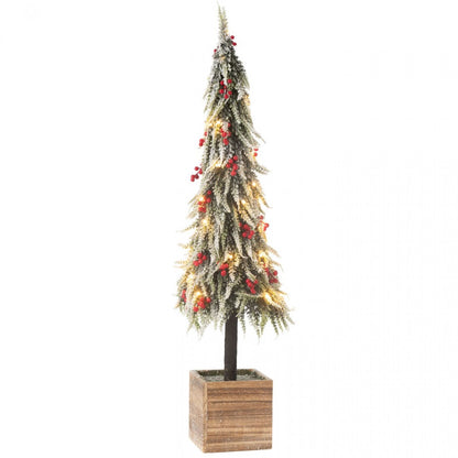 Kerstboom+Led Kunststof Sneeuw Groen/Rood Extra Large H95cm J-Line