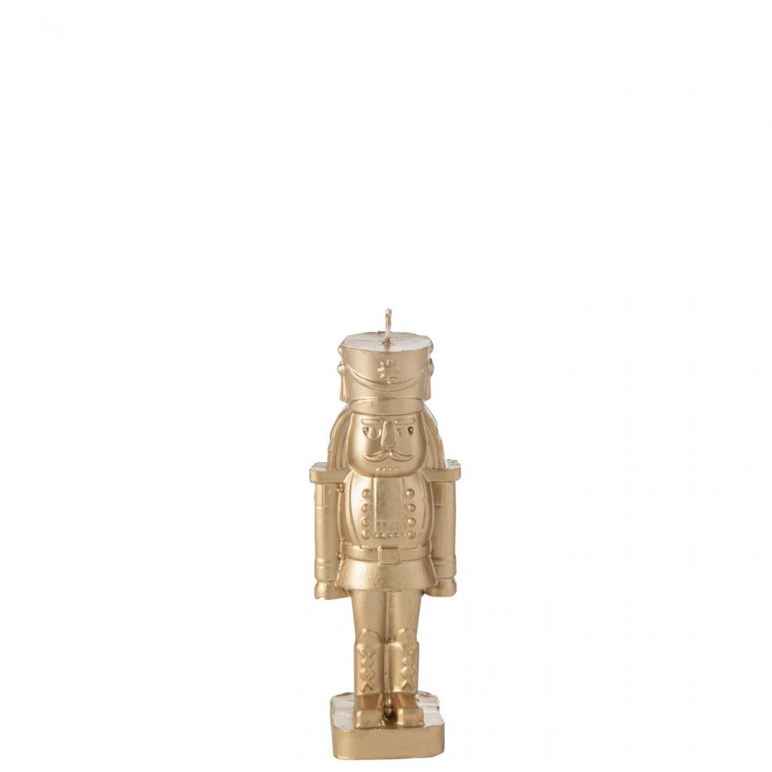 Kerze Nussknacker Paraffin Goldfarben 2er-Set J-Line