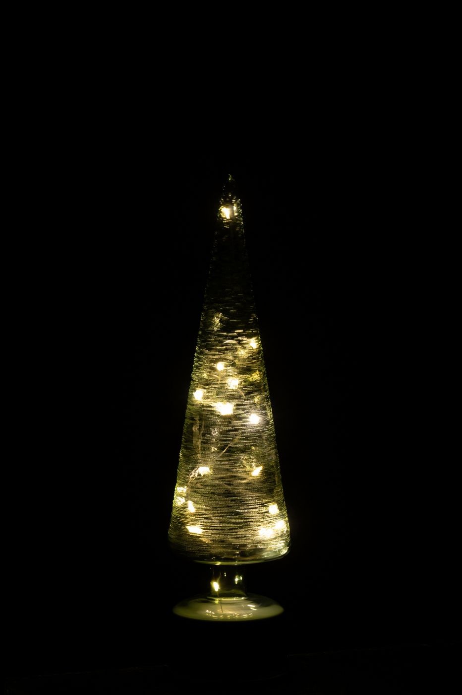 Kerstboom Led Draaiend Glas Groen Set van 2 J-Line