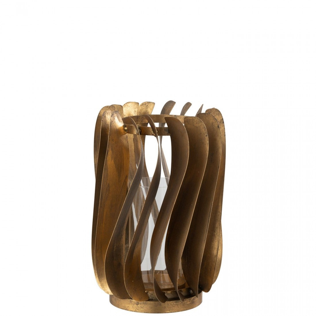 Windlicht Tina Ijzer/Fuweel Goud J-Line