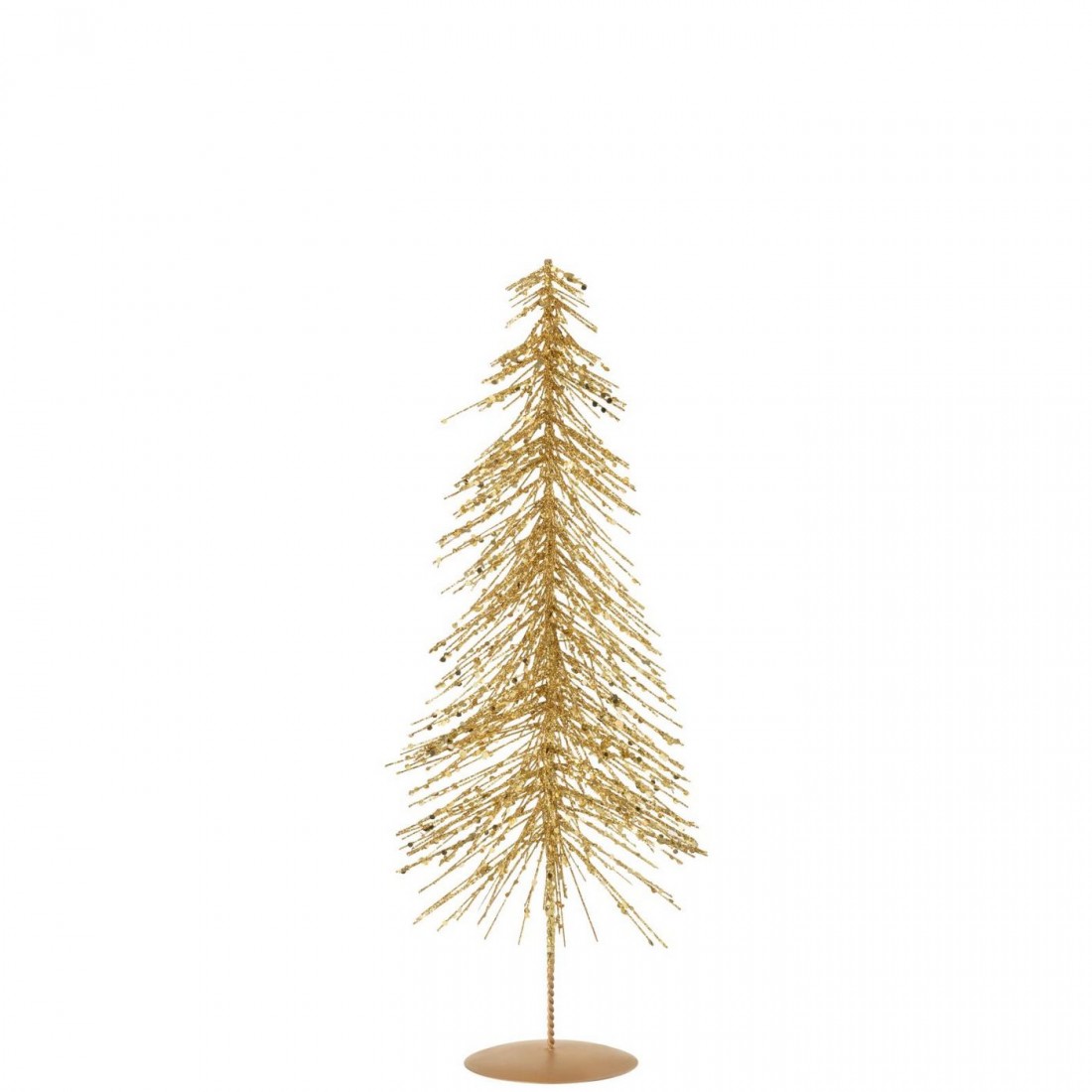 Weihnachtsbaum Glitzer Plastik Goldfarben Set mit 3 j-Line