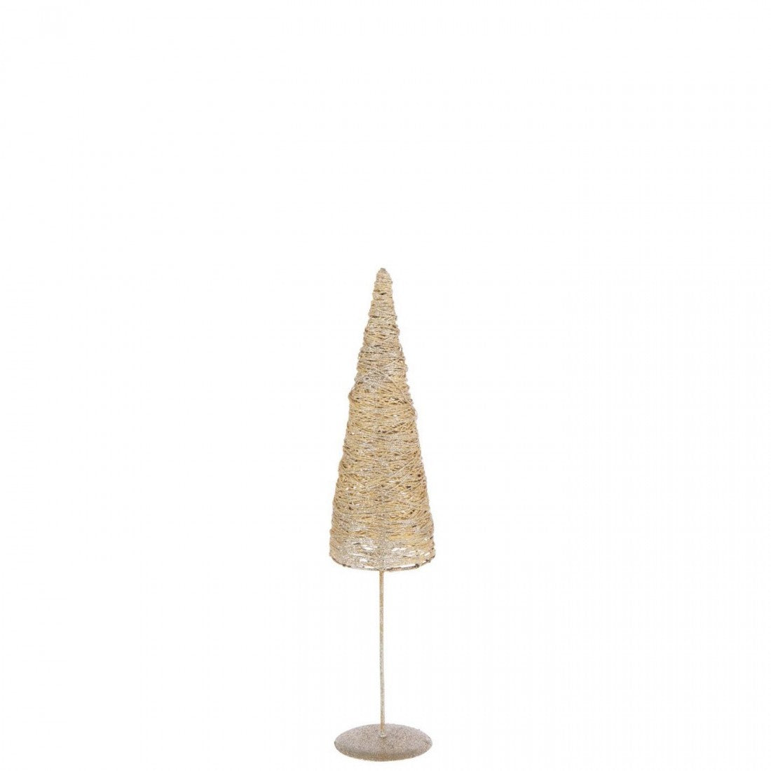 Weihnachtsbaum auf Fuß Metall/Papier goldfarben 2er-Set J-Line