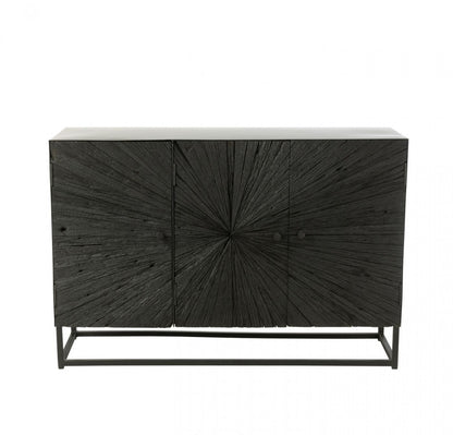 Buffetkast Shanil Hout/Ijzer Zwart J-Line
