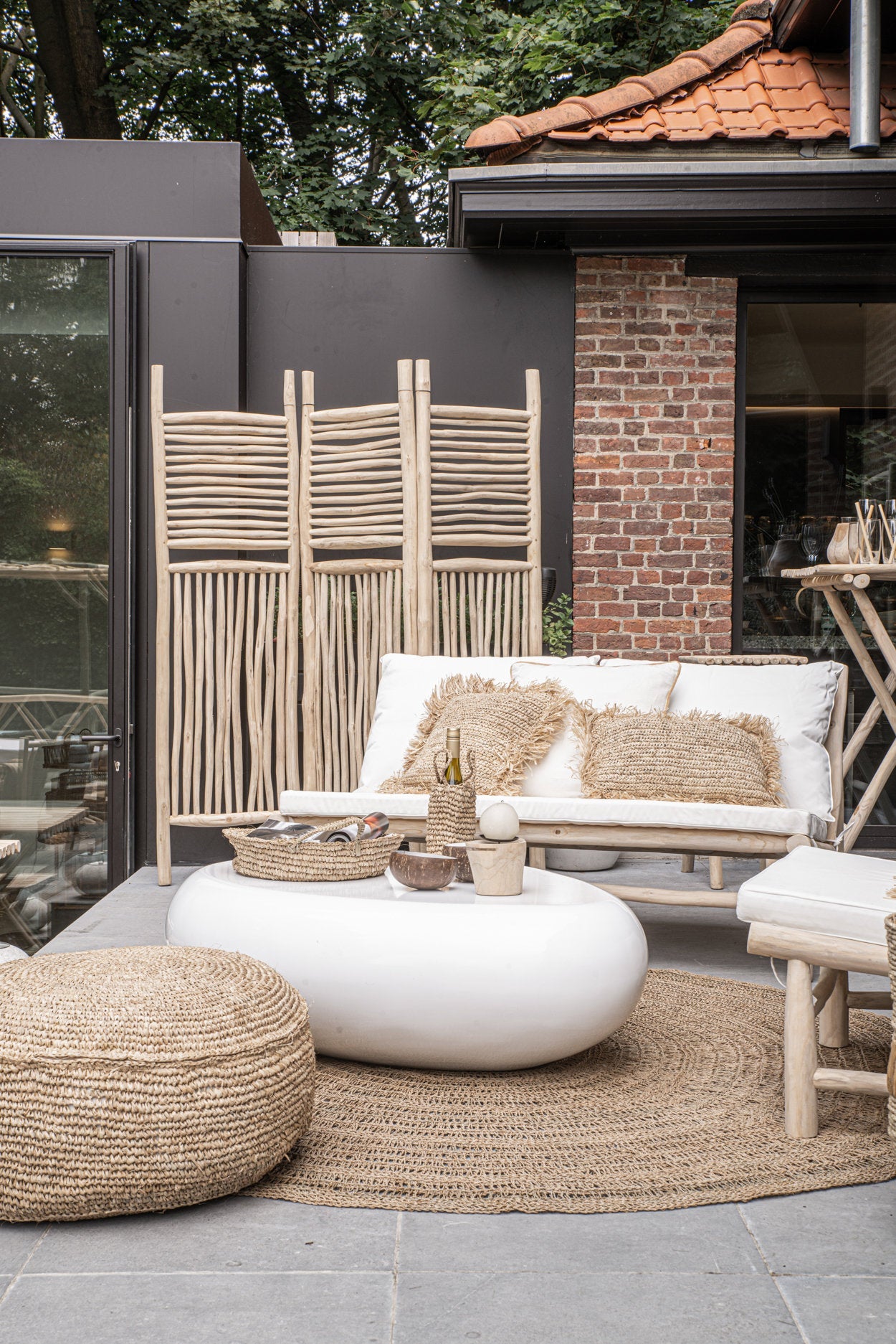 De Island Tweezitter - Naturel Wit Bazar Bizar