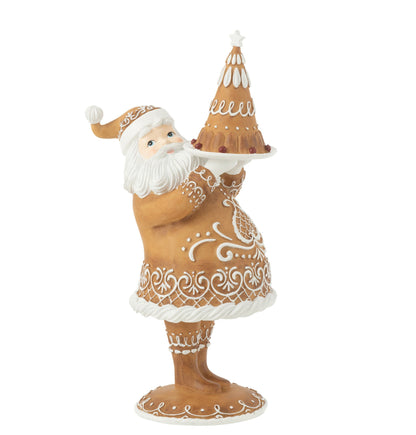 Peperkoek Kerstman Cake Resine Bruin J-Line