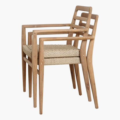Verano Terrasstoel met Armleuning Naturel Raw Materials
