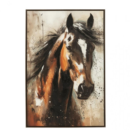 Schilderij Rechthoek Paard Ps Meerkleurig J-Line