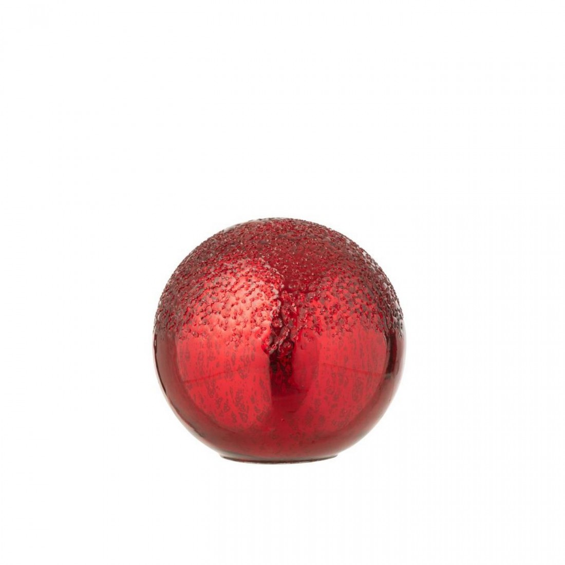 Bal Led Gekraakt Glas Kerstrood Set van 2 J-Line