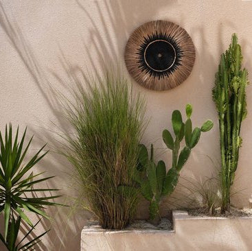 De Raffia Macrame Muurdecoratie Naturel Zwart Bazar Bizar