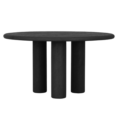 Ronde Mortex eettafel Pepper met dikke poten vooraanzicht