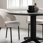 Ronde eettafel Soho Ø130cm met eetkamerstoelen DTP Home