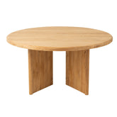 Tafel Rond Teak Hout Naturel Dia 150cmx75cm J-Line - Eetkamertafel - J-Line - livinglovely.nl