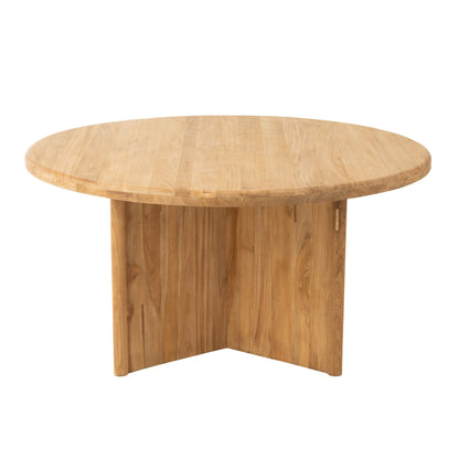 Ronde Eetkamertafel Teak Hout Naturel Ø150cm J-Line
